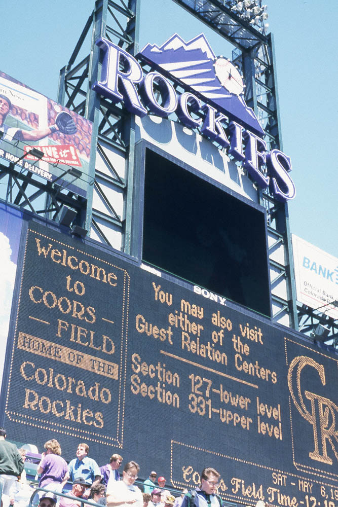 Coors Field Scoreboard
